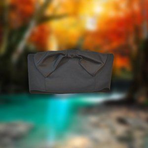 Black Bow Tie Crop Top: Bundle Available W/Skirt